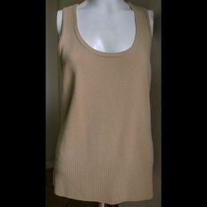 Gap Sexy Cashmere Tank Top Sweater Tan Large